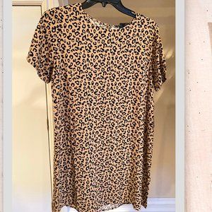 Cheetah Print T-shirt  Dress